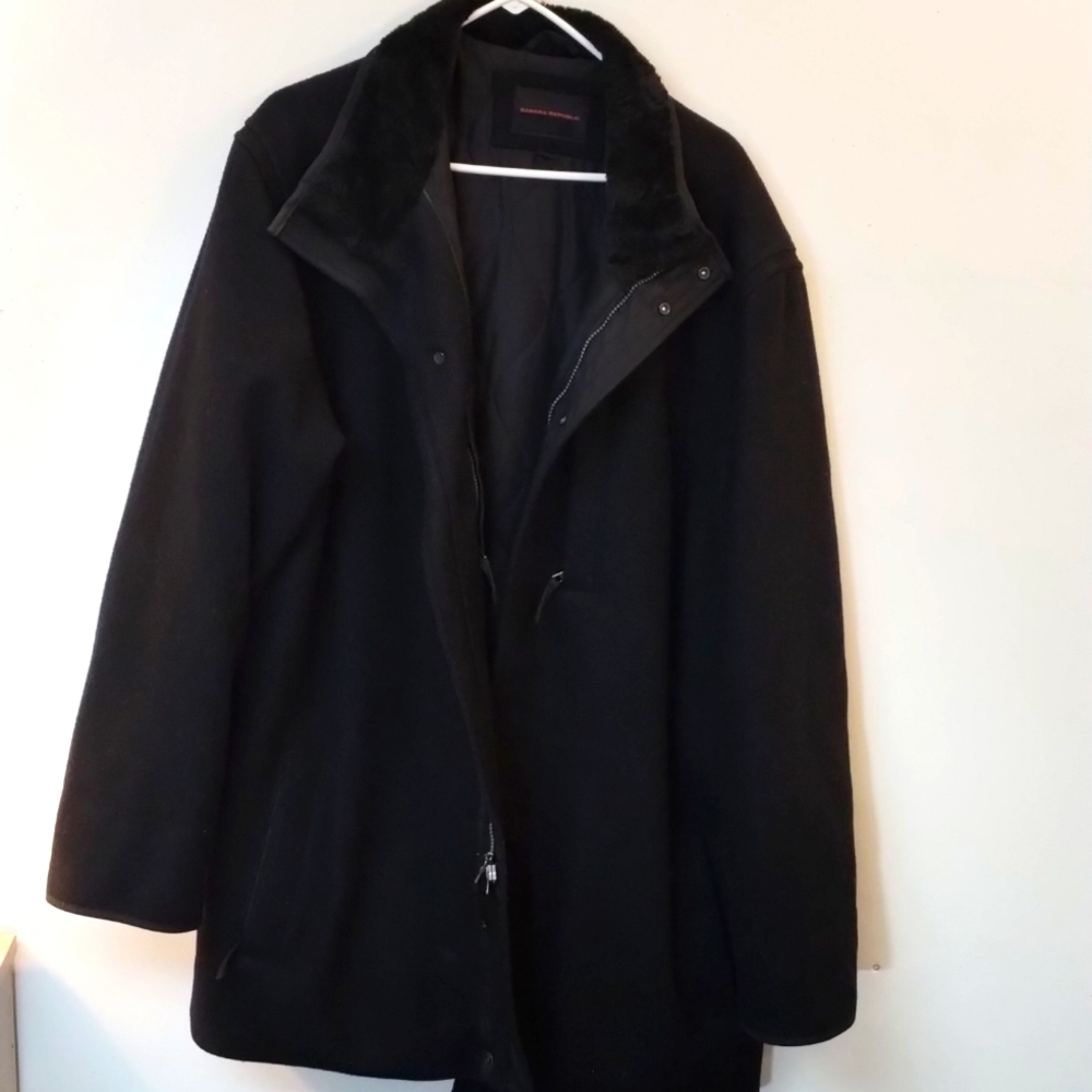 Banana Republic Heavy Wool Mid Length Coat size XL